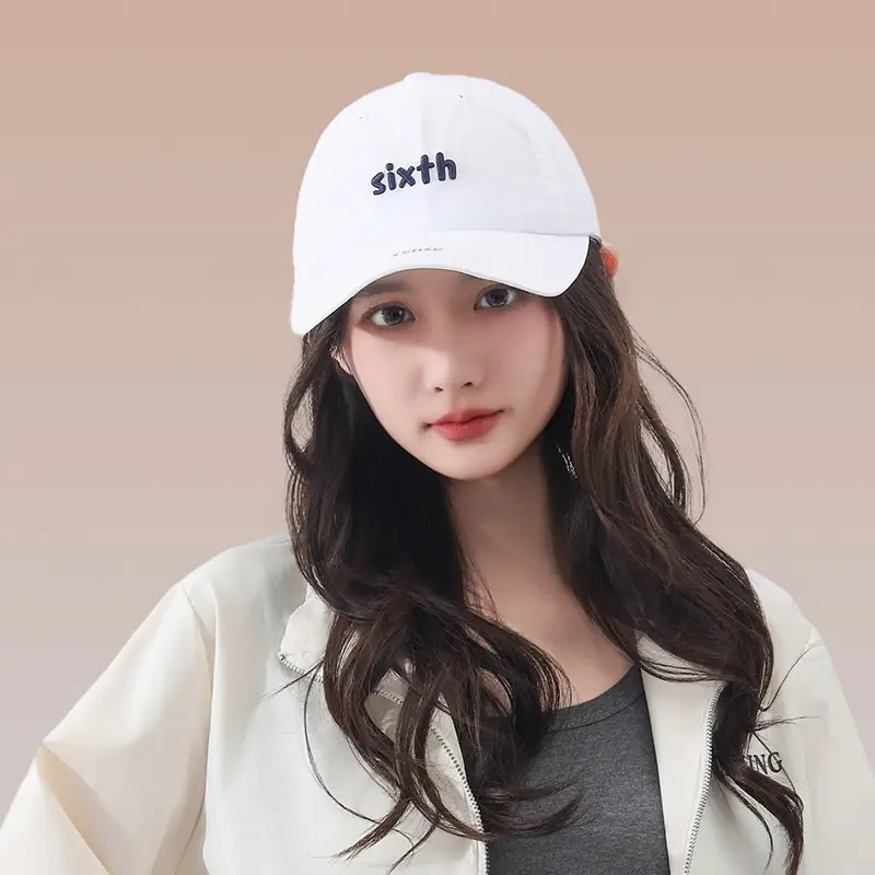 Women's 6th Embroidered Baseball Cap Spring Summer Duck Tongue Hat — feature 8
