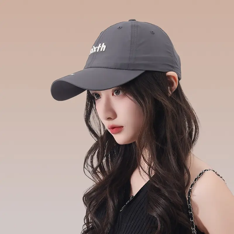 Women's 6th Embroidered Baseball Cap Spring Summer Duck Tongue Hat
