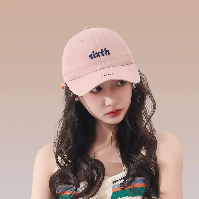 Women's 6th Embroidered Baseball Cap Spring Summer Duck Tongue Hat
