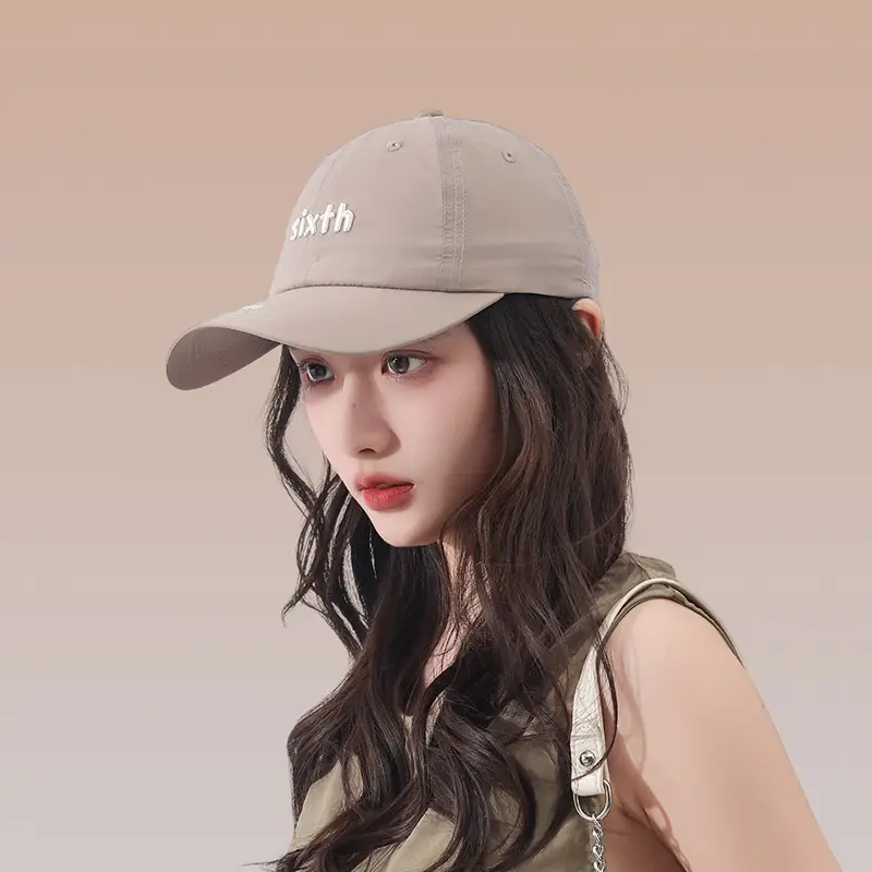 Women's 6th Embroidered Baseball Cap Spring Summer Duck Tongue Hat