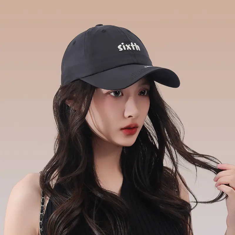 Women's 6th Embroidered Baseball Cap Spring Summer Duck Tongue Hat