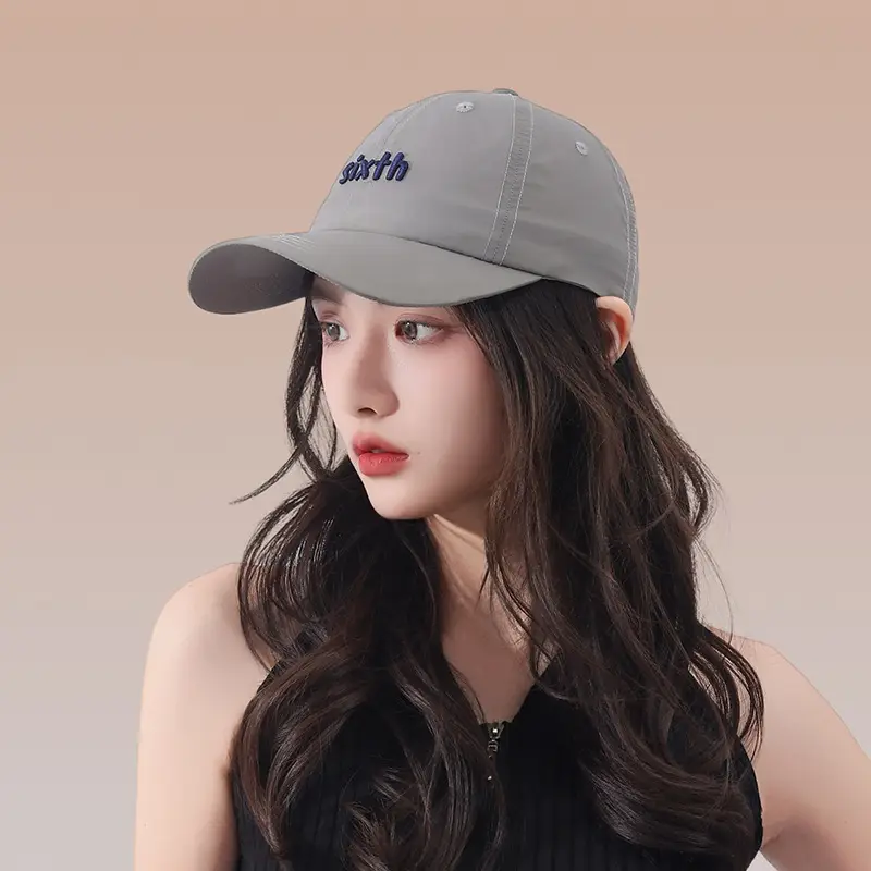 Women's 6th Embroidered Baseball Cap Spring Summer Duck Tongue Hat
