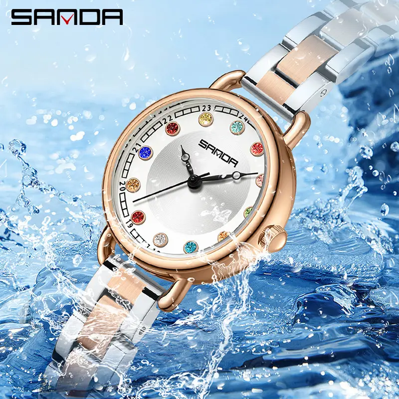 Sanda High-End Women's Quartz Watch with Birthstone Design - Image 21