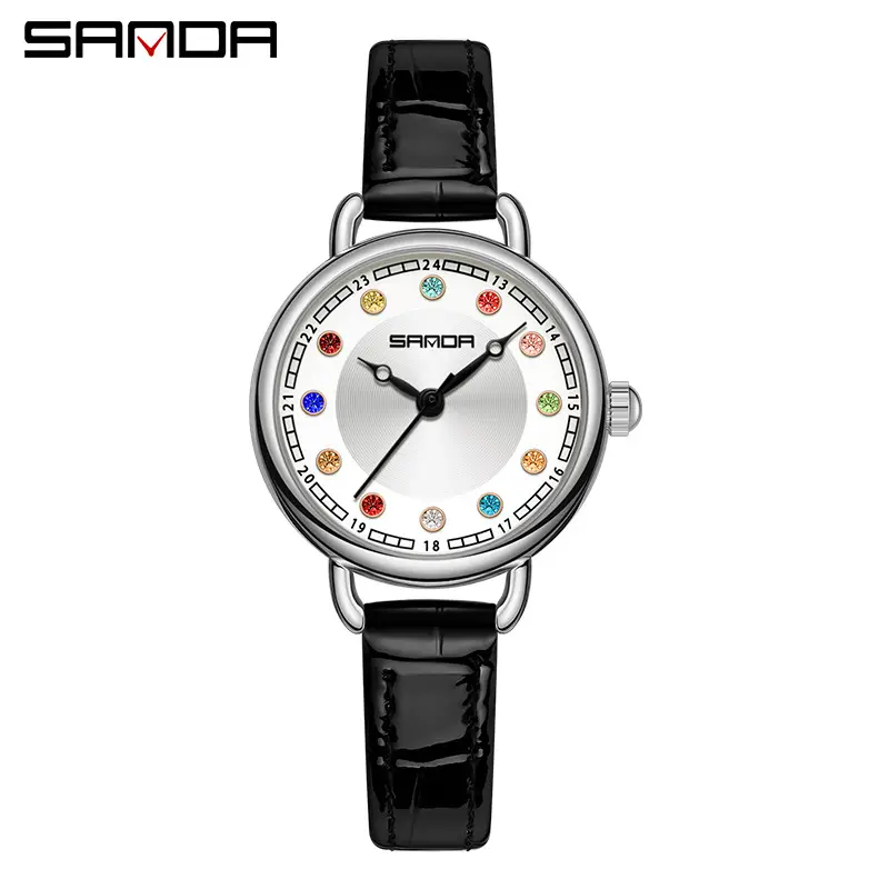 Sanda High-End Women's Quartz Watch with Birthstone Design - Image 6