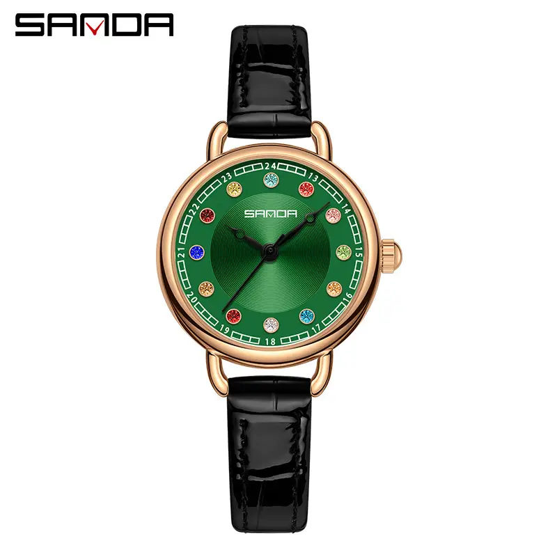 Sanda High-End Women's Quartz Watch with Birthstone Design - Image 9