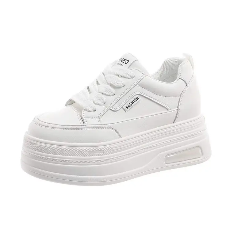 White Thick Casual Board Shoes Women's 2025 Spring - Image 7