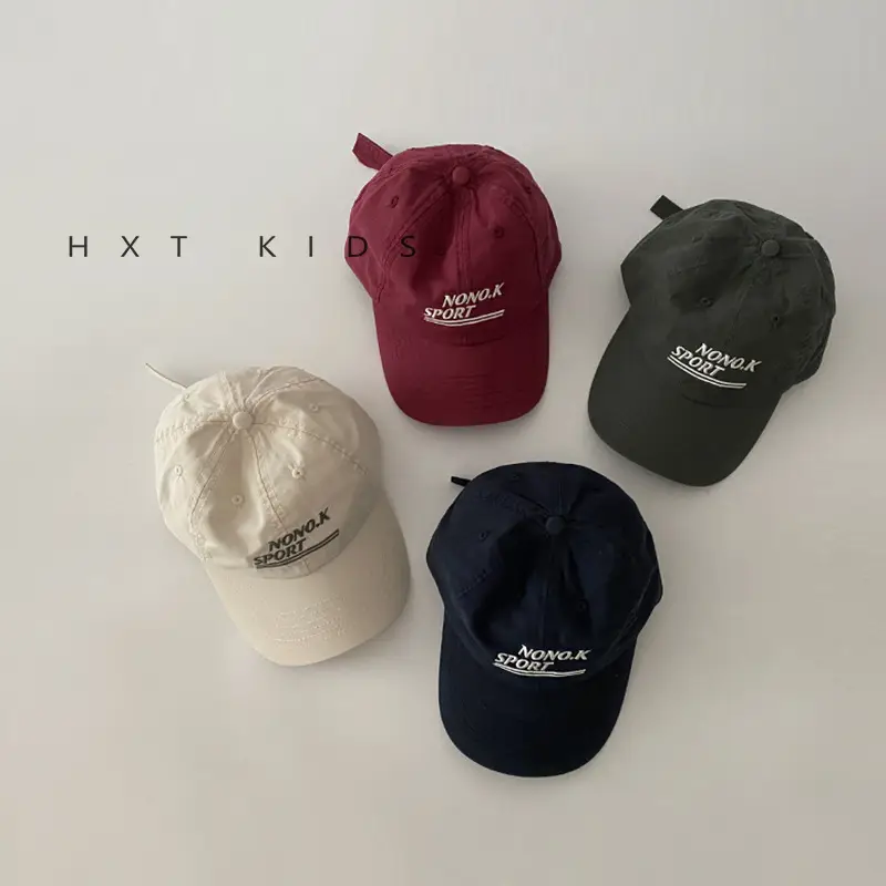Purple Kids Cap with Letter Embroidery Sunshade - Image 8