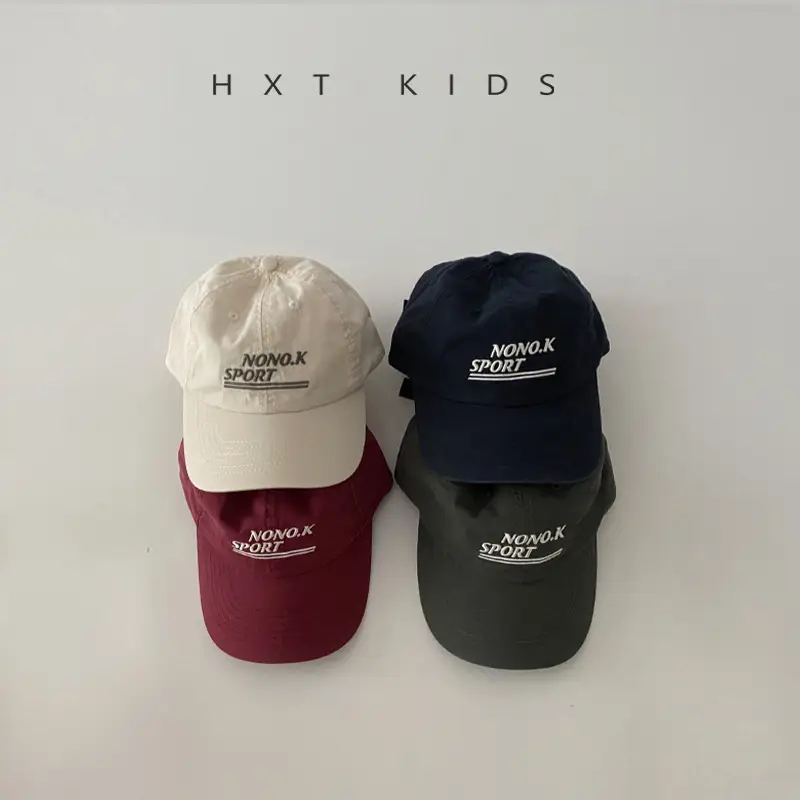 Purple Kids Cap with Letter Embroidery Sunshade - Image 9