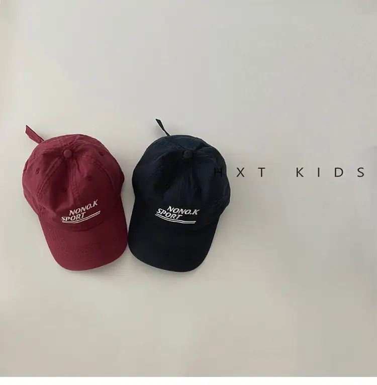 Purple Kids Cap with Letter Embroidery Sunshade — feature 6