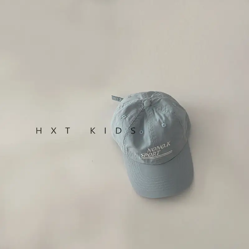 Purple Kids Cap with Letter Embroidery Sunshade - Image 5