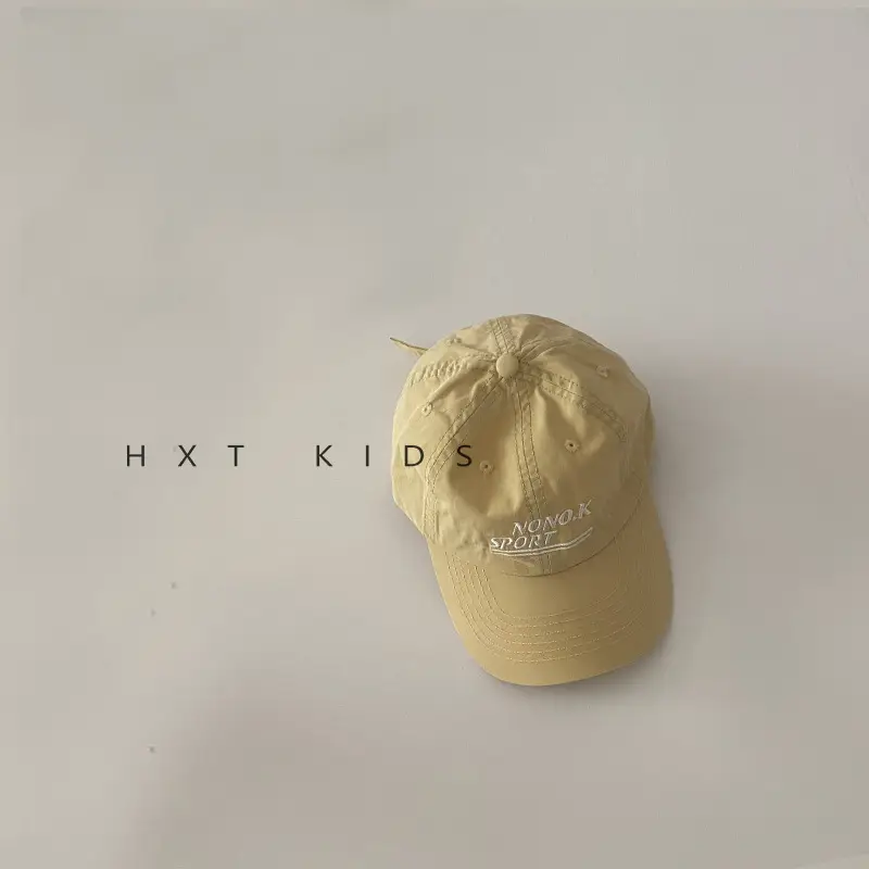Purple Kids Cap with Letter Embroidery Sunshade - Image 6