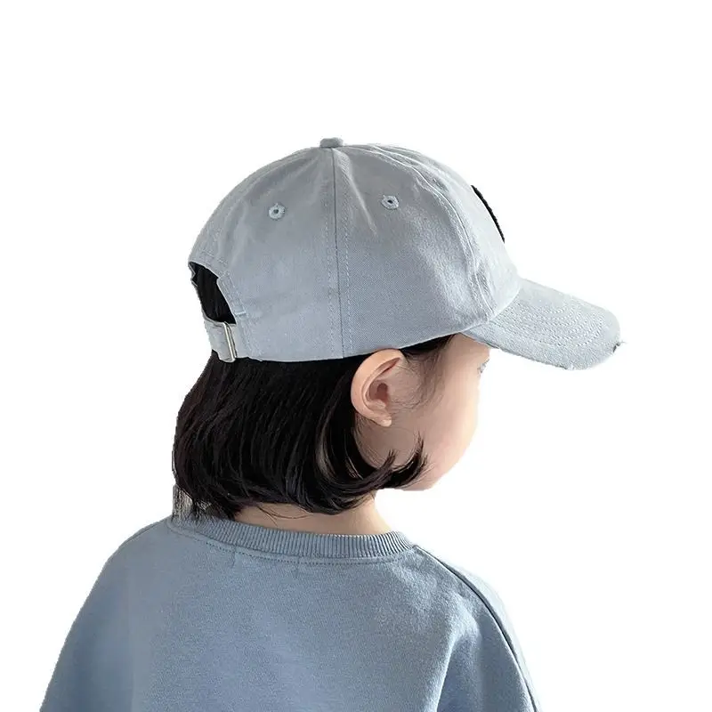 Kids Baseball Cap Grey Korean Western Style