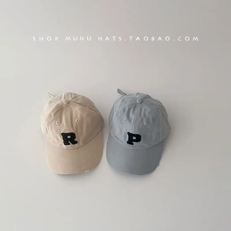 Kids Baseball Cap Grey Korean Western Style — feature 11
