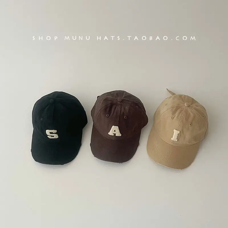Kids Baseball Cap Grey Korean Western Style — feature 12