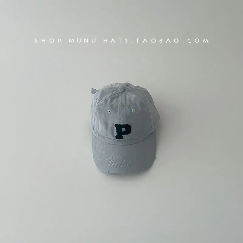 Kids Baseball Cap Grey Korean Western Style — feature 15