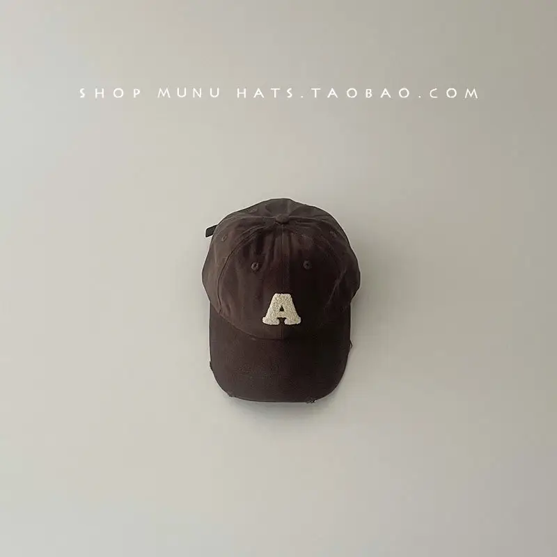 Kids Baseball Cap Grey Korean Western Style — feature 16