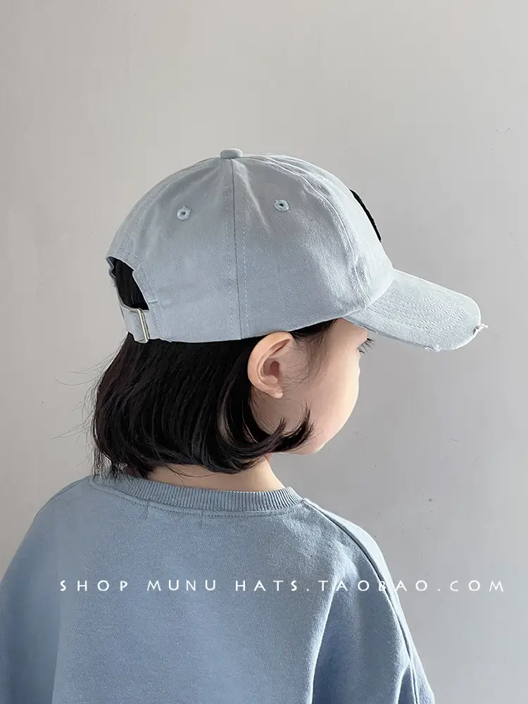 Kids Baseball Cap Grey Korean Western Style — feature 5