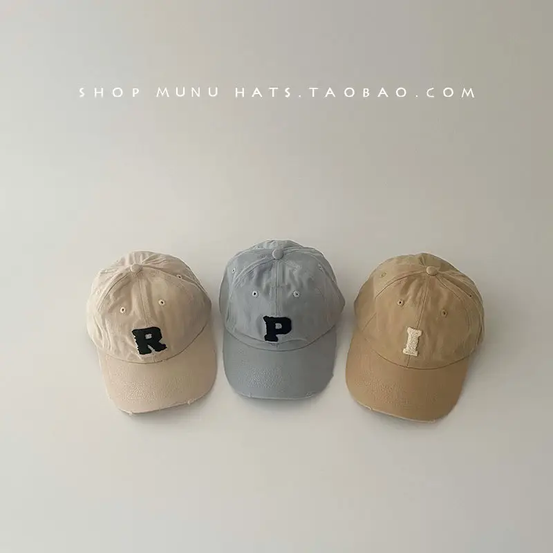 Kids Baseball Cap Grey Korean Western Style — feature 8