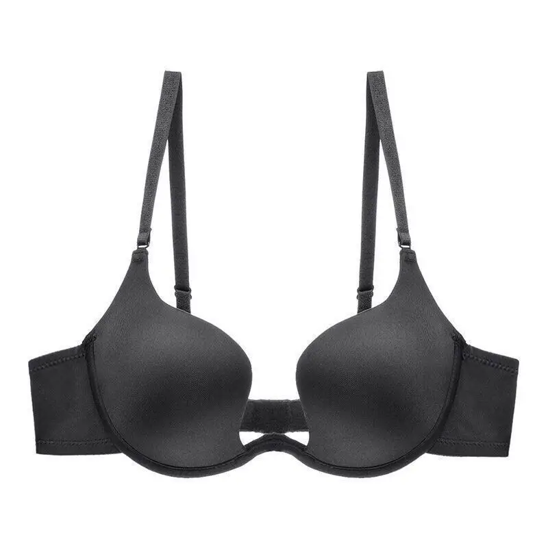 Invisible backless deep v sexy seamless gathered mango cup U-shaped beautiful back underwear wedding dress bra neck bra bra