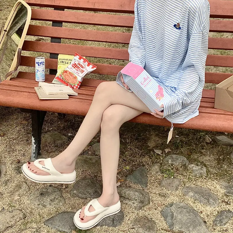 2025 New EVA Flip Flops Women's Summer Home Travel Fashion Beach Thick Slippers for Women - Image 7