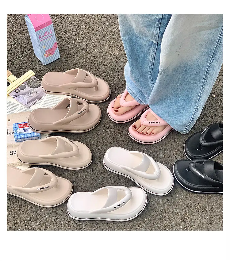 2025 New EVA Flip Flops Women's Summer Home Travel Fashion Beach Thick Slippers for Women — feature 3
