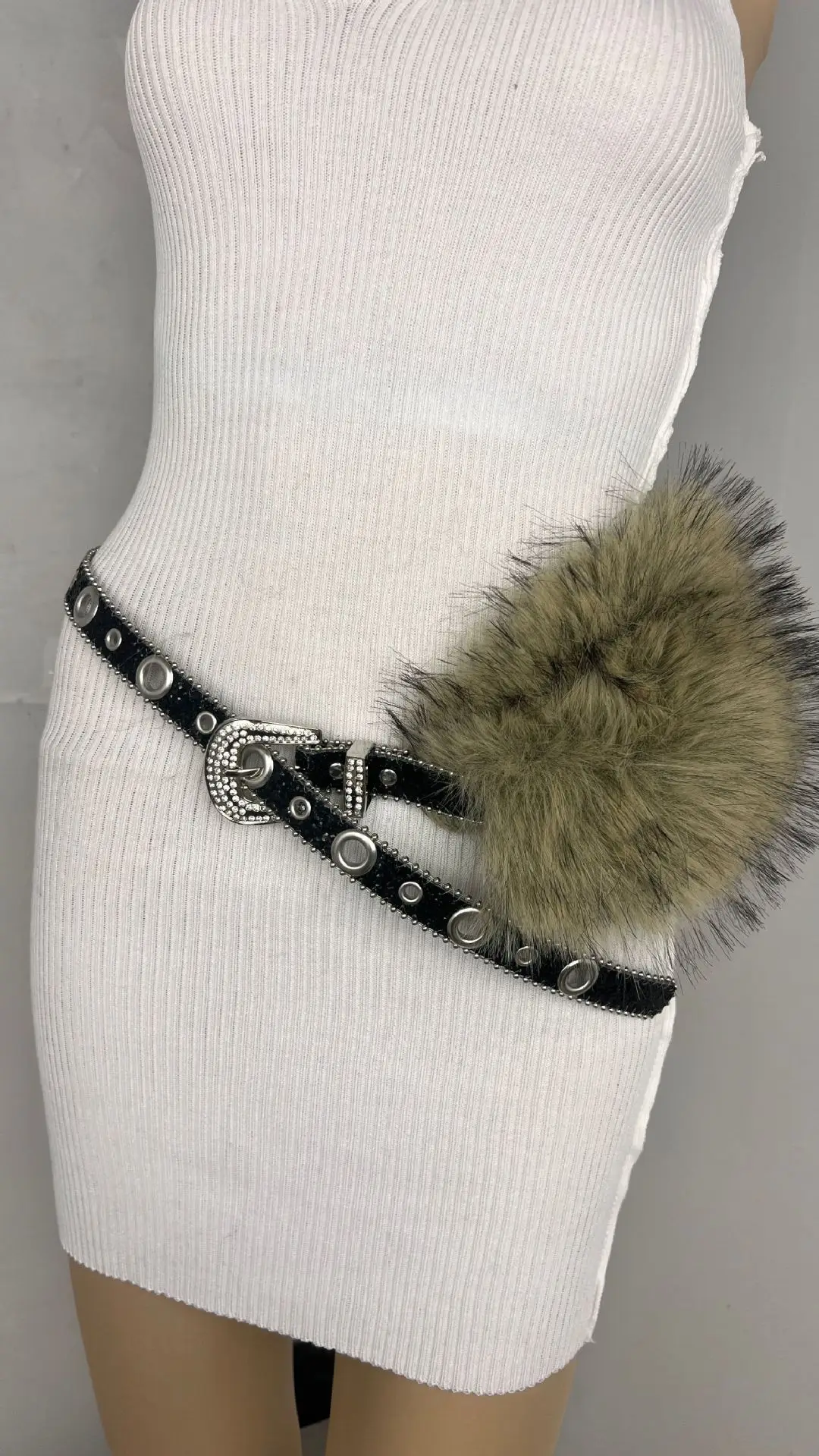 Faux Fur Pin Belt for Women New Y2K — feature 4