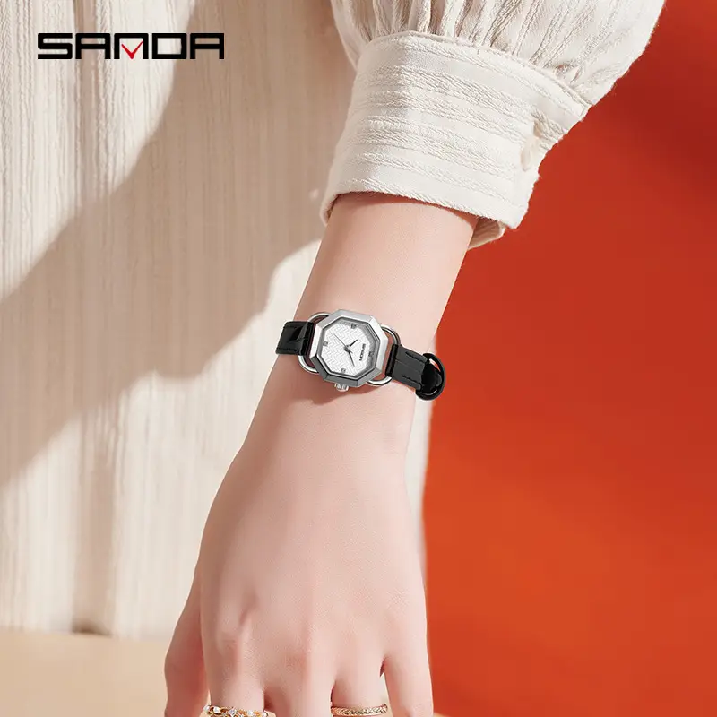 Sanda Waterproof Retro Octagonal Women's Watch