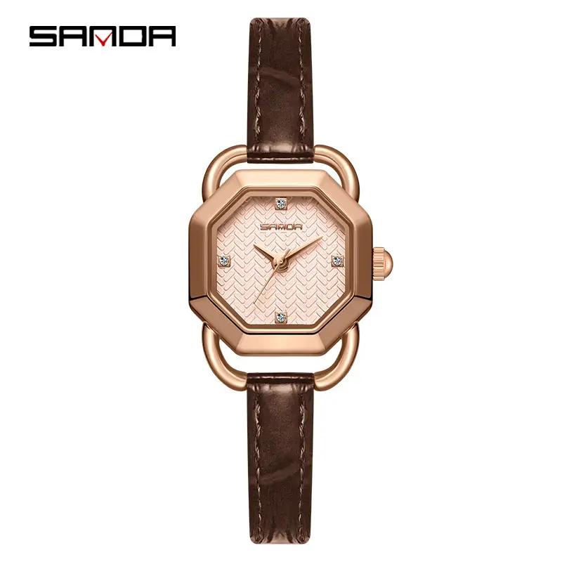 Sanda Waterproof Retro Octagonal Women's Watch