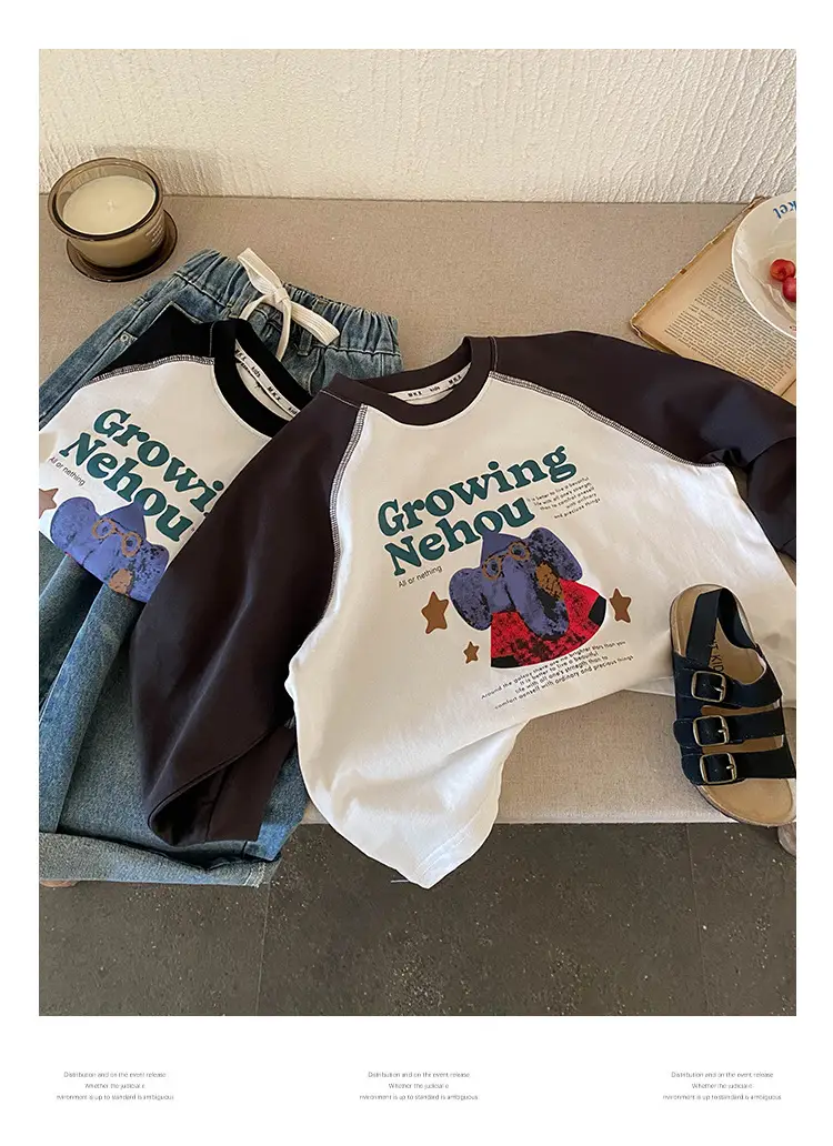 Children's Cotton Raglan Sleeve T-Shirt Boys Spring Autumn — feature 16