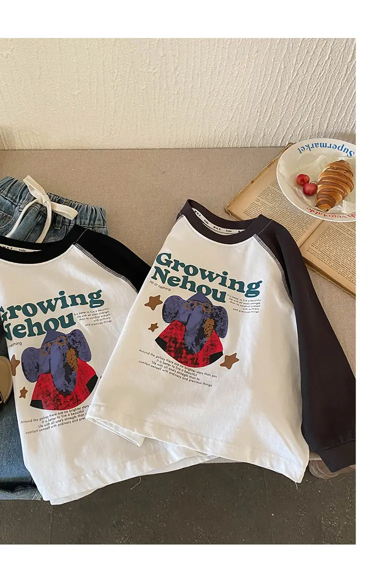 Children's Cotton Raglan Sleeve T-Shirt Boys Spring Autumn — feature 18