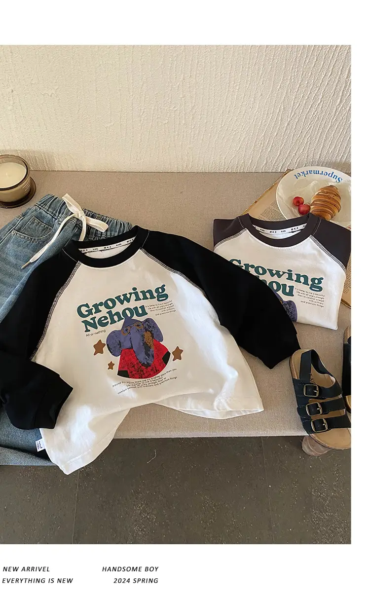 Children's Cotton Raglan Sleeve T-Shirt Boys Spring Autumn — feature 20