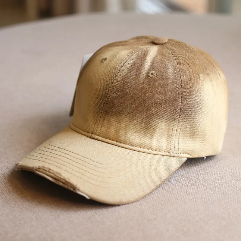 Washed Denim Hole Tie-Dye Baseball Hat Men Women Casual All-match - Image 8