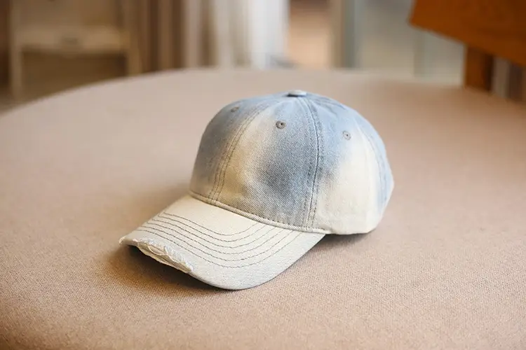 Washed Denim Hole Tie-Dye Baseball Hat Men Women Casual All-match — feature 2