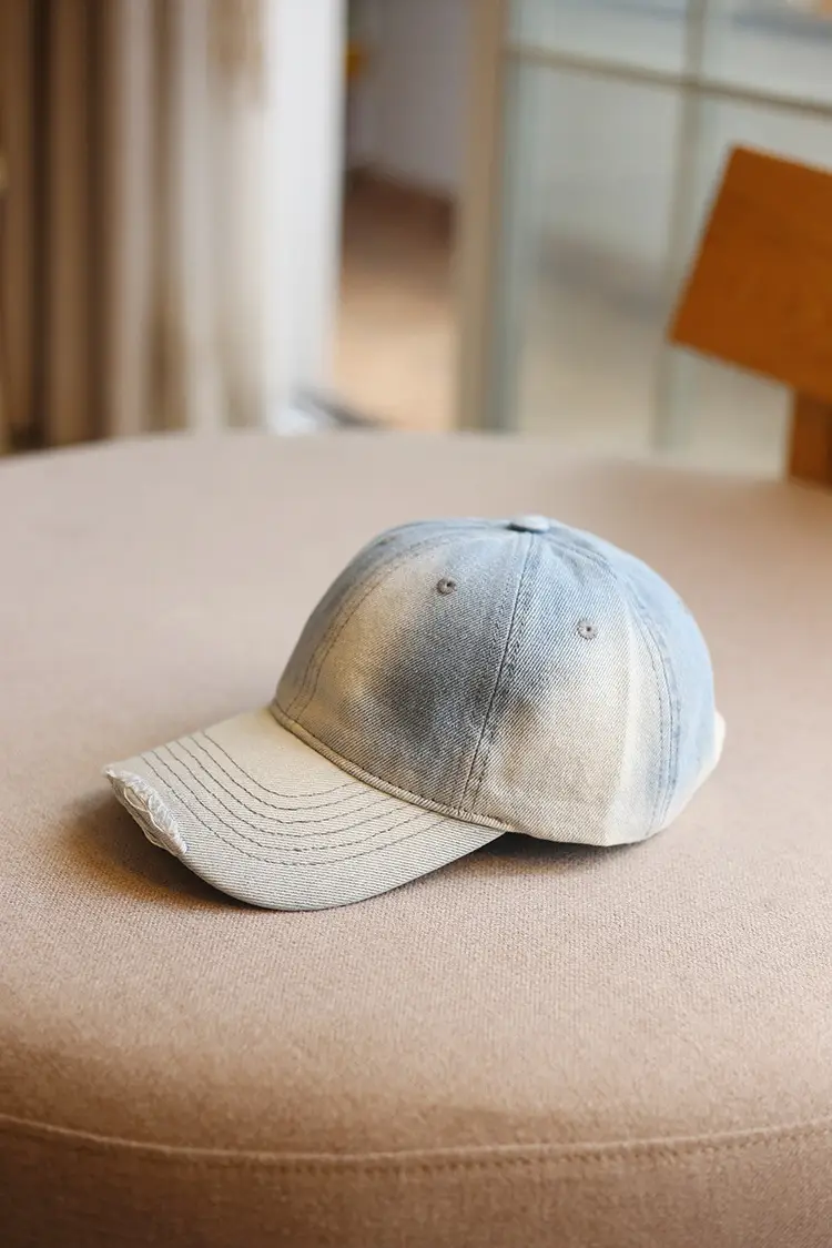 Washed Denim Hole Tie-Dye Baseball Hat Men Women Casual All-match — feature 4