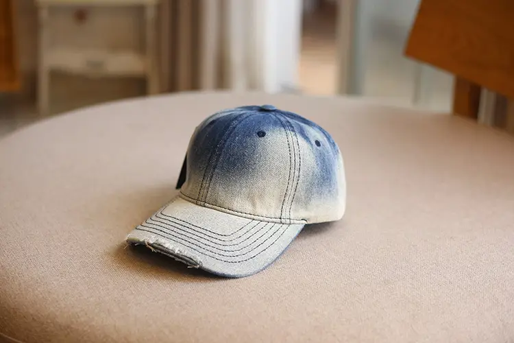 Washed Denim Hole Tie-Dye Baseball Hat Men Women Casual All-match — feature 6