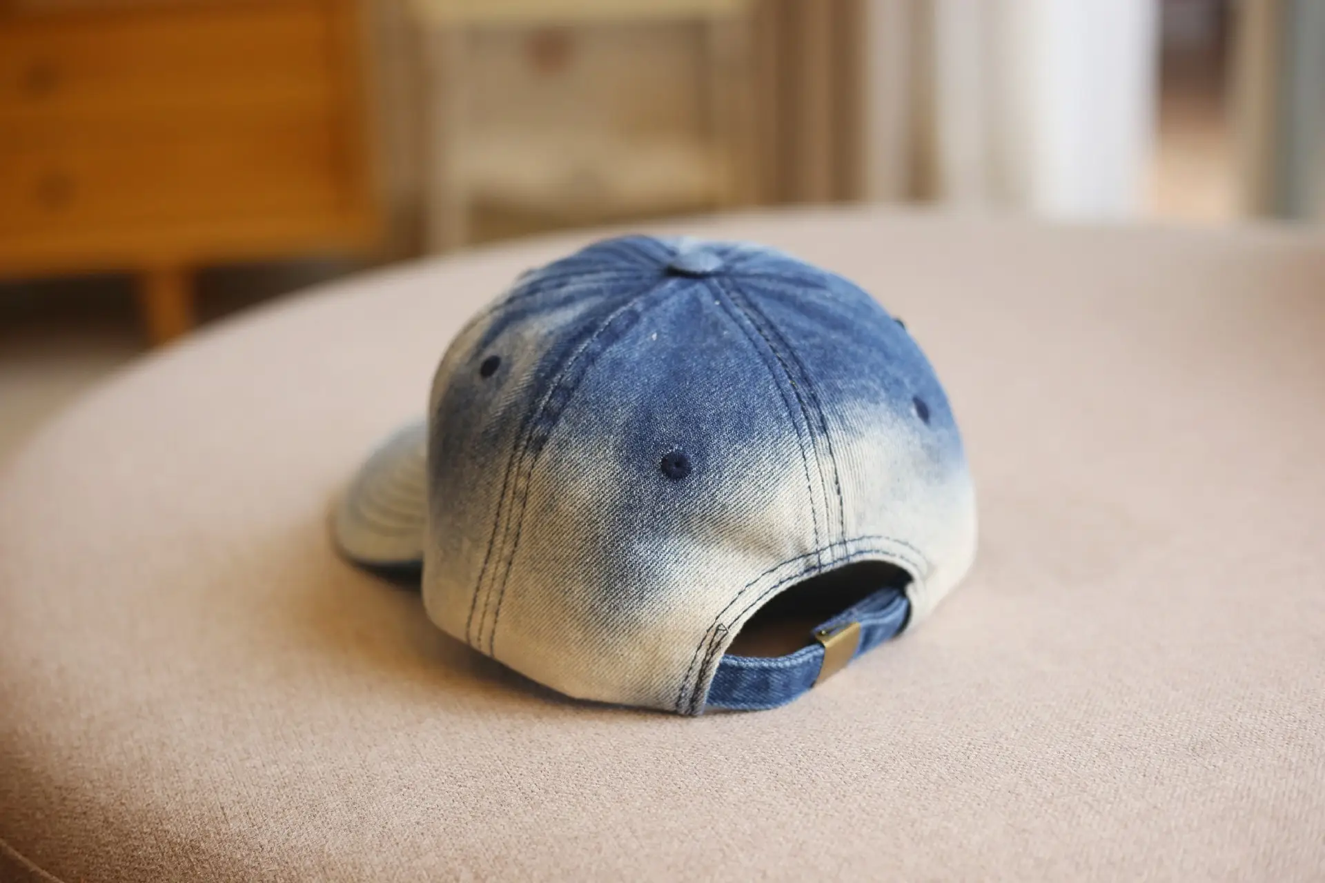 Washed Denim Hole Tie-Dye Baseball Hat Men Women Casual All-match — feature 9