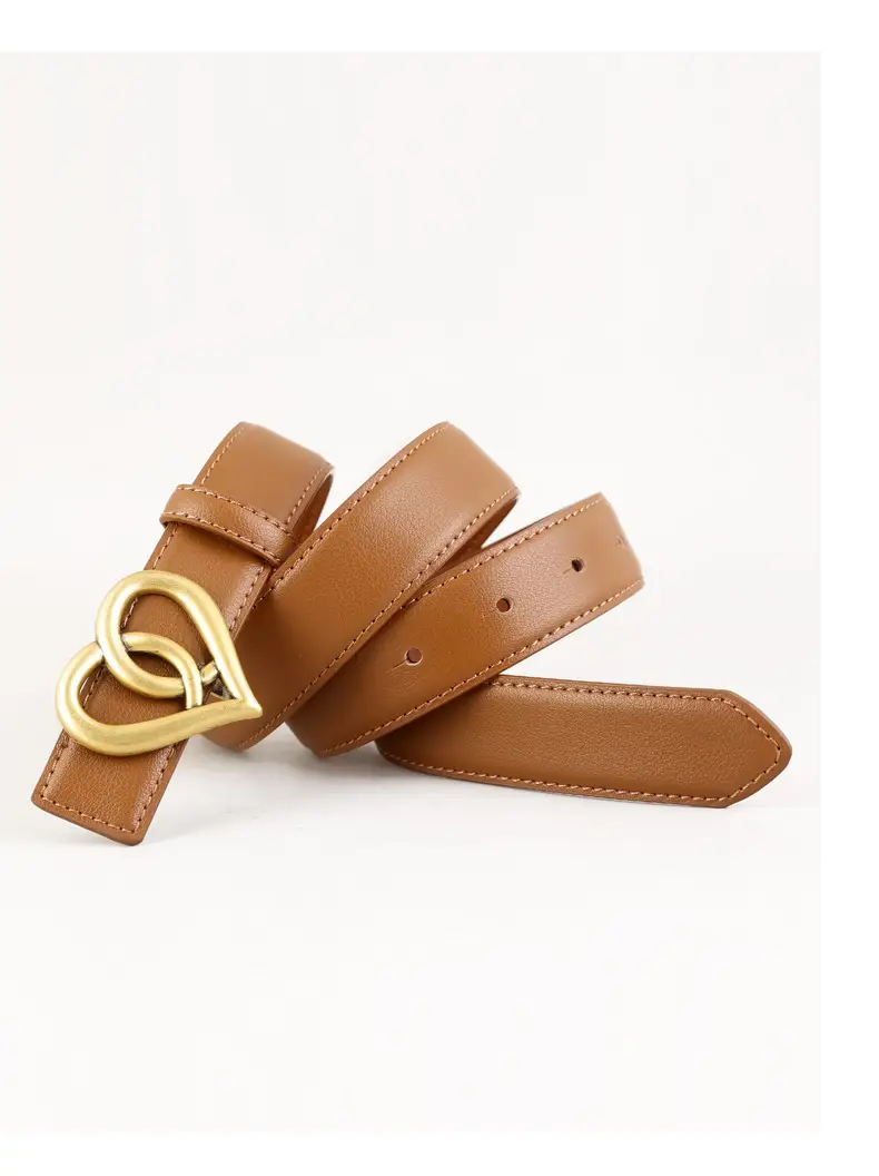Women's Belt with Gold Heart Buckle 3 Colors 100cm — feature 10