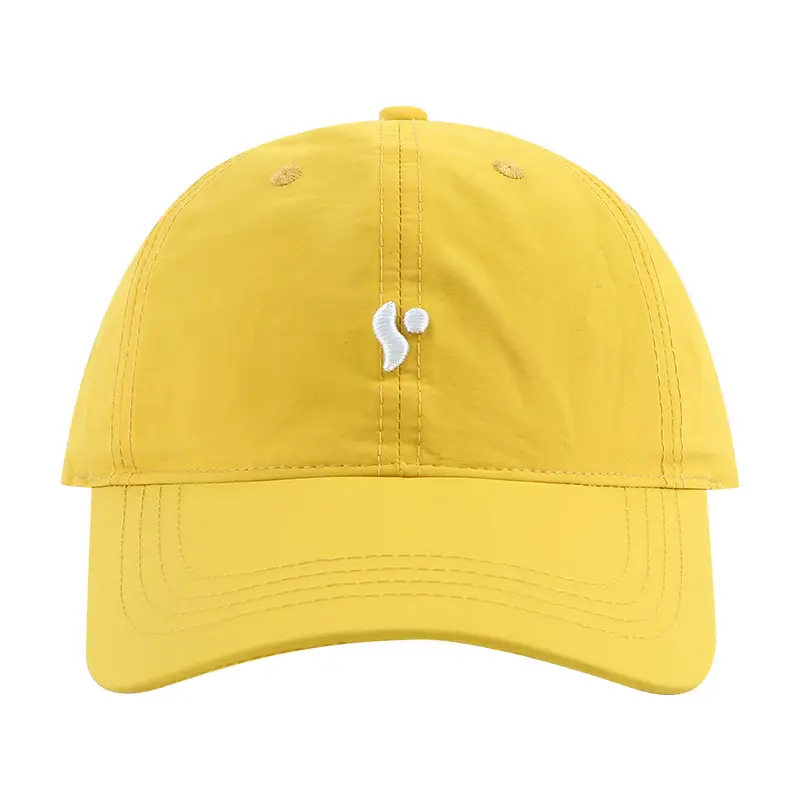 Korean Style Beige Baseball Cap with Embroidered Logo