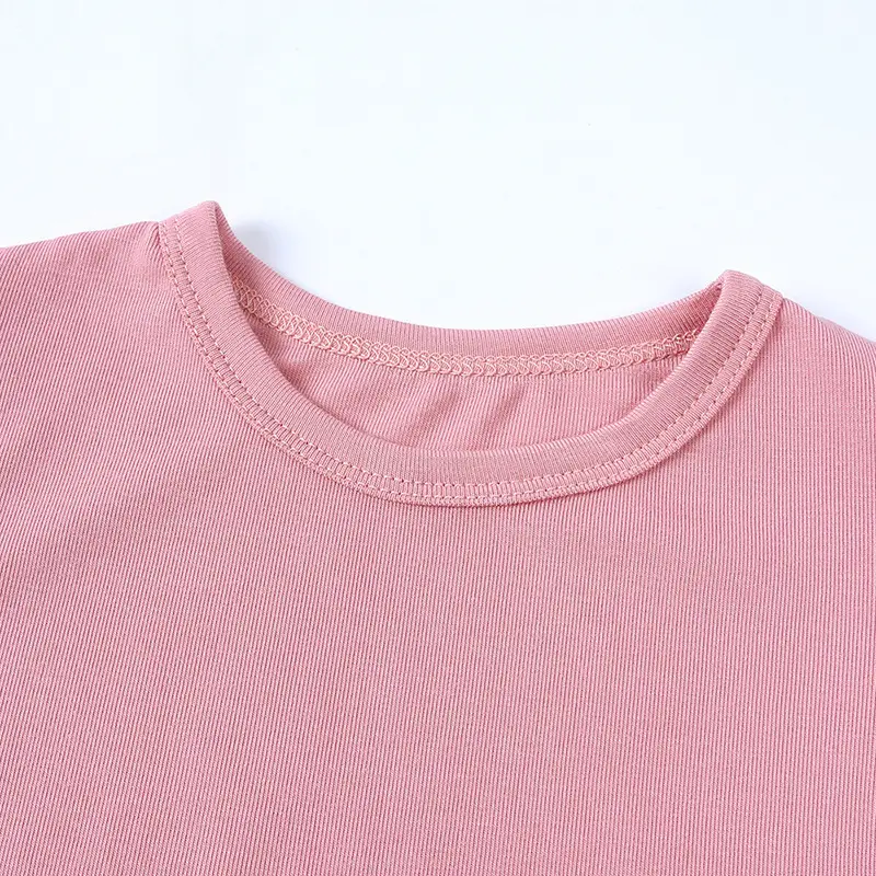 Baby Pink Short Sleeve T-Shirt Base Top