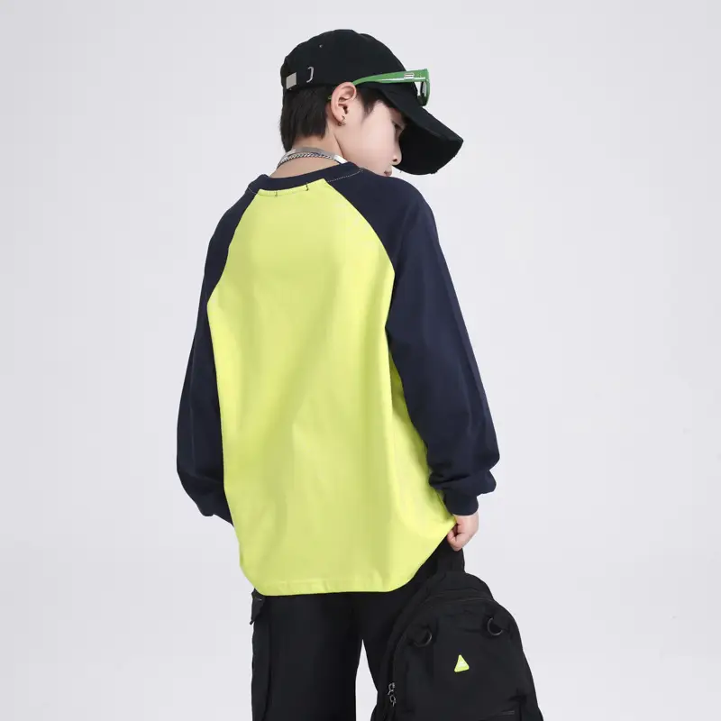 Boys Contrast Yellow Black Long Sleeve T-Shirt 2025 - Image 5