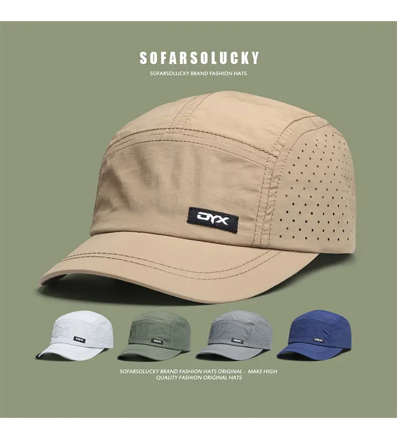 Japanese Style Retro Cap Men Summer Outdoor Sports Breathable Quick-drying Baseball Cap Thin Short Rim Sunhat — feature 2