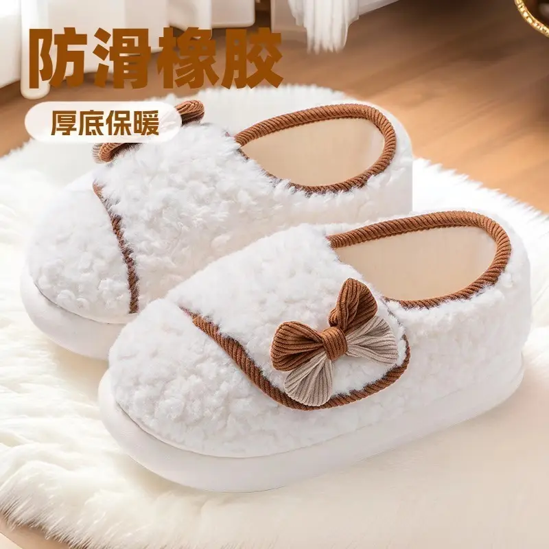 Non-Slip Moon Shoes Autumn and Winter Thick Bottom Heel 2023 New in October Pregnant and Women's Postchildbirth Spring and Autumn Household Cotton Slippers for Women - Image 7