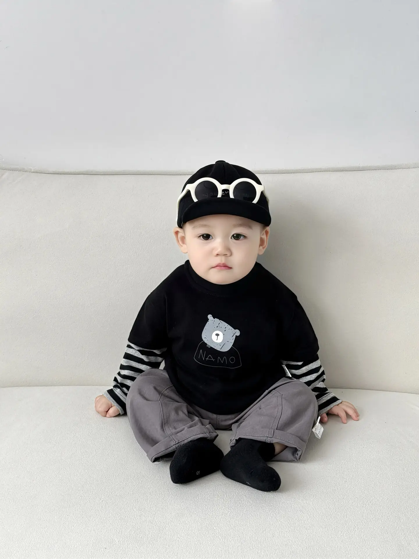 Baby Boy Spring Suit Fake Two Piece Top Long Sleeve T Shirt - Image 8