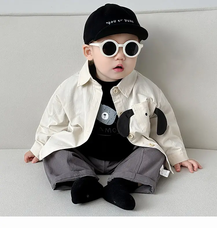 Baby Boy Spring Suit Fake Two Piece Top Long Sleeve T Shirt — feature 12