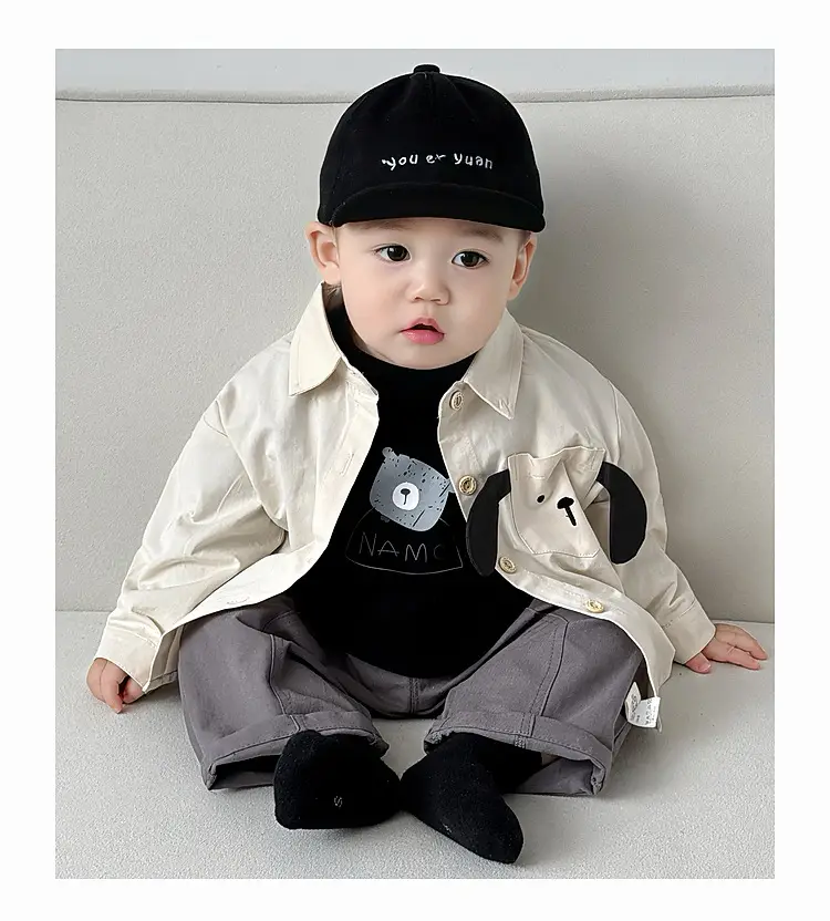 Baby Boy Spring Suit Fake Two Piece Top Long Sleeve T Shirt — feature 14