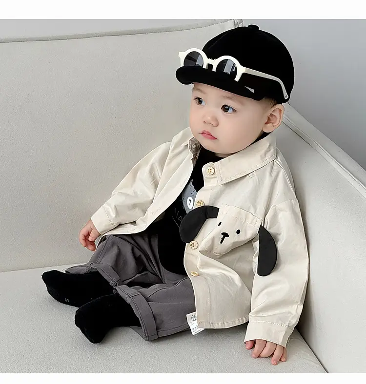 Baby Boy Spring Suit Fake Two Piece Top Long Sleeve T Shirt — feature 15
