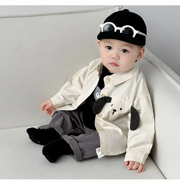 Baby Boy Spring Suit Fake Two Piece Top Long Sleeve T Shirt — feature 16