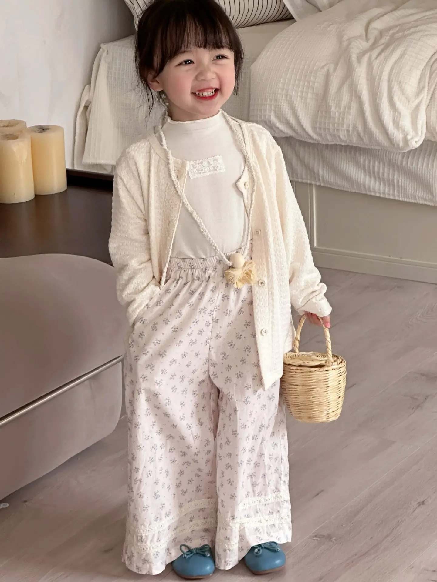 Girls Korean Jacket Pants Pastoral 2025 Spring Set — feature 11