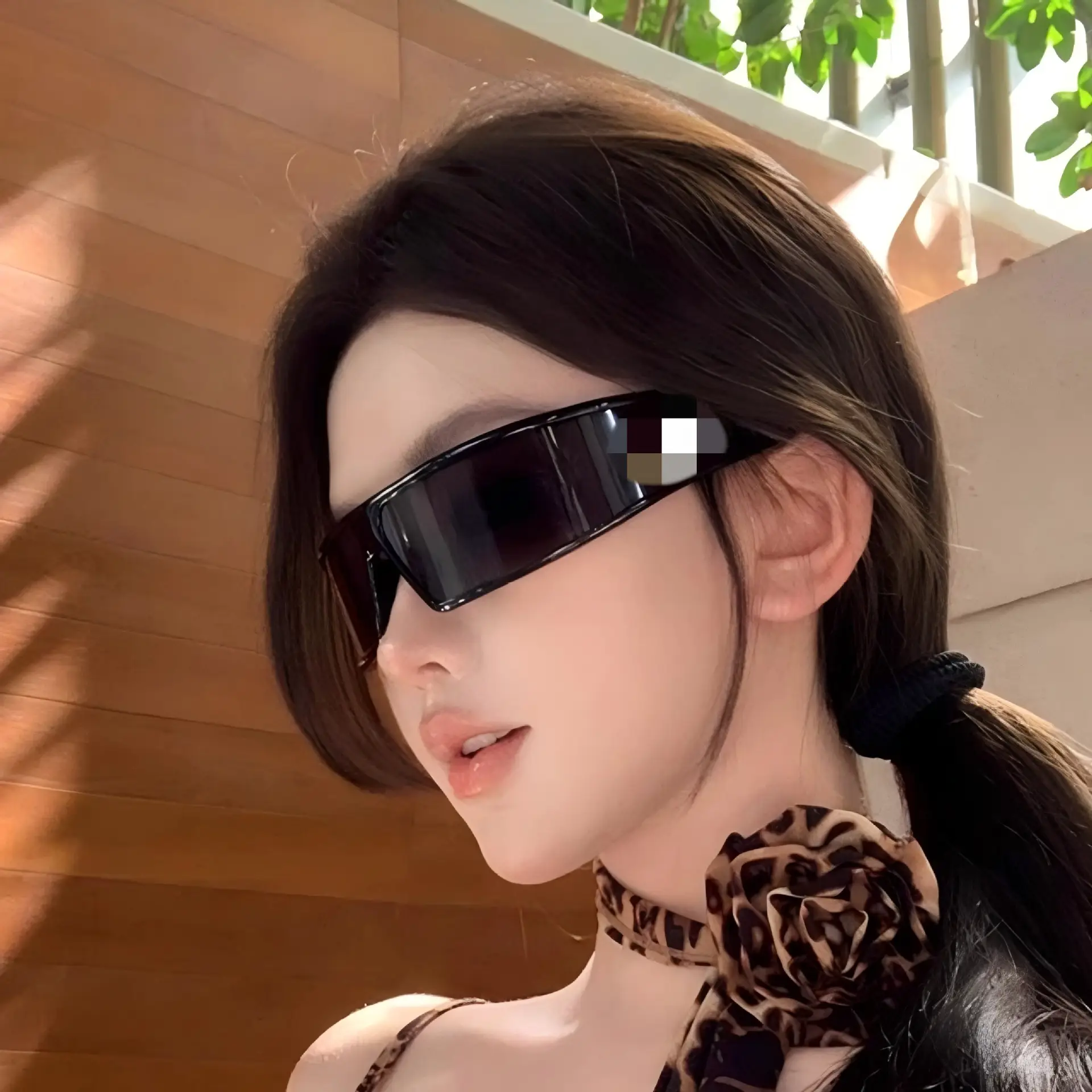2025 Futuristic Black Sunglasses Women Two-In-One Glasses — feature 1