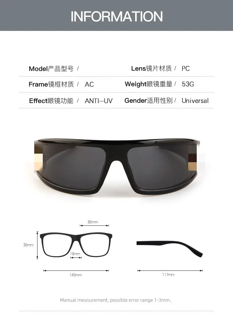 2025 Futuristic Black Sunglasses Women Two-In-One Glasses — feature 12